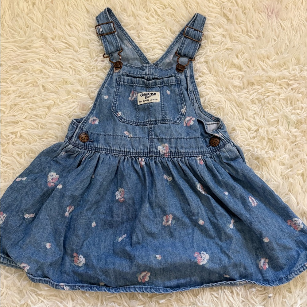 OshKosh B'gosh Blue Denim Kids Overall Dress